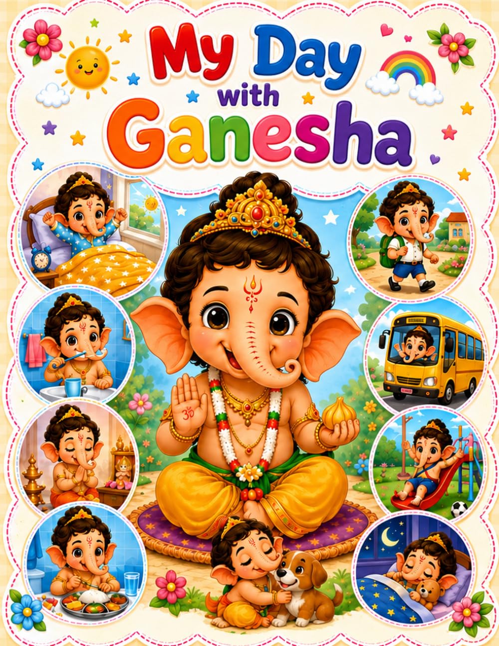 My Day With Ganesha: A Kids Coloring Book About Daily Routine, Good Habits, Kindness, Prayer, Learning, and Play. baixar livro de graça