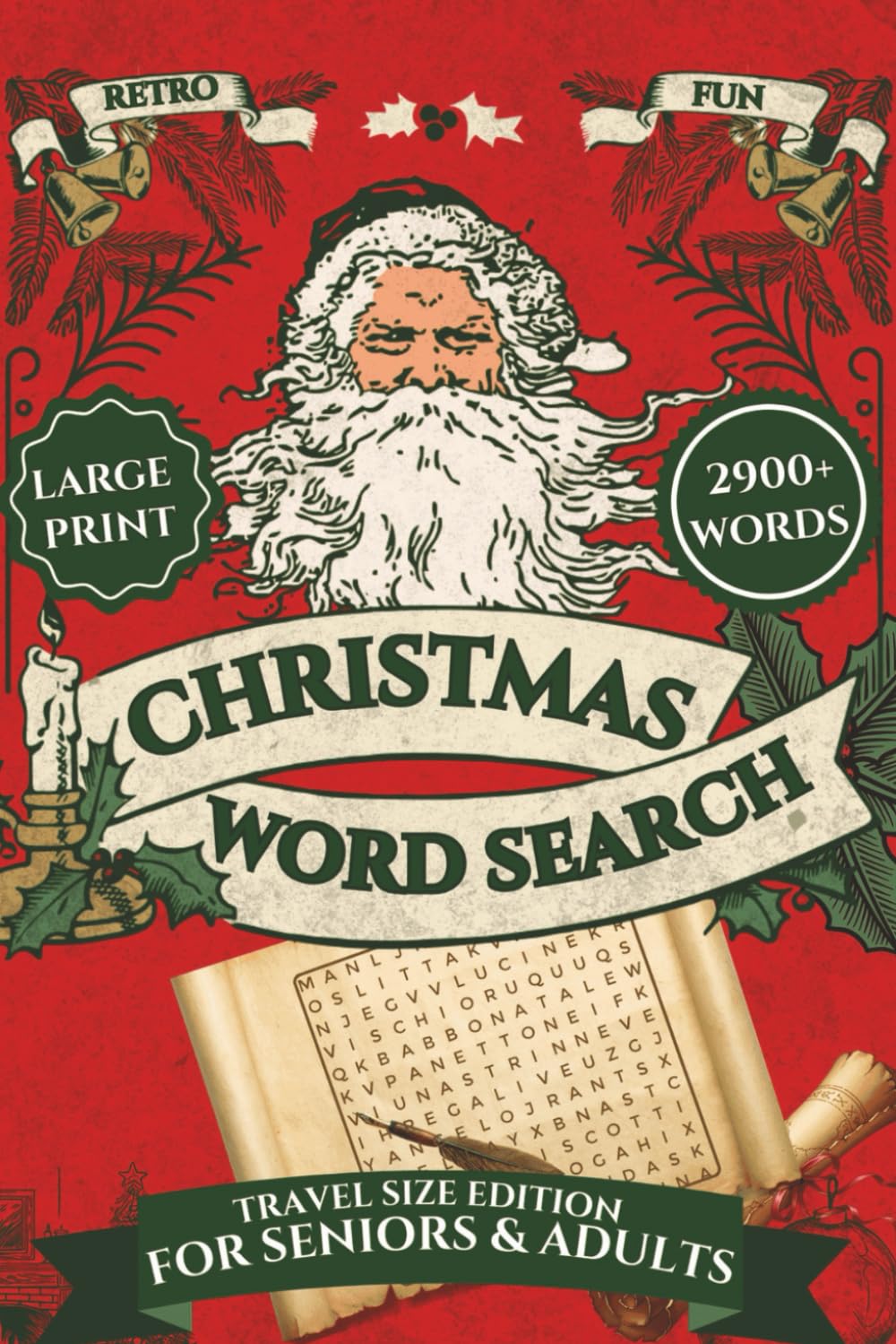 Retro Fun Christmas Word Search for Adults & Seniors (Travel Size Edition): Nostalgic Word Find Puzzles • 2,900+ Festive Words • Portable Large Print Christmas Puzzle Book with Solutions baixar livro de graça