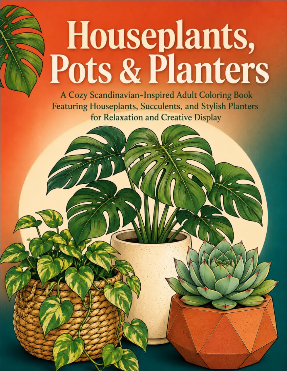 ler totalmente Houseplants, Pots & Planters: A Cozy Scandinavian-Inspired Adult Coloring Book Featuring Houseplants, Succulents, and Stylish Planters for Relaxation and Creative Display