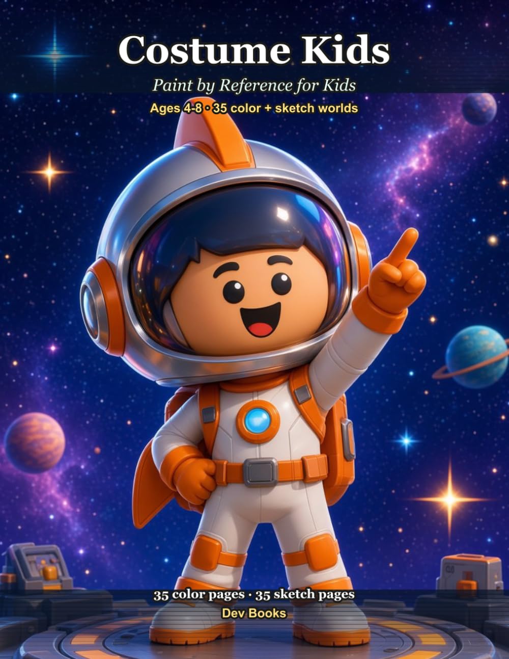 ler totalmente Costume Kids: Paint by Reference for Kids Ages 4-8: 35 Silly Costume Worlds with Color Guides and Sketch Pages (Dev Books Kids Paint by Reference)
