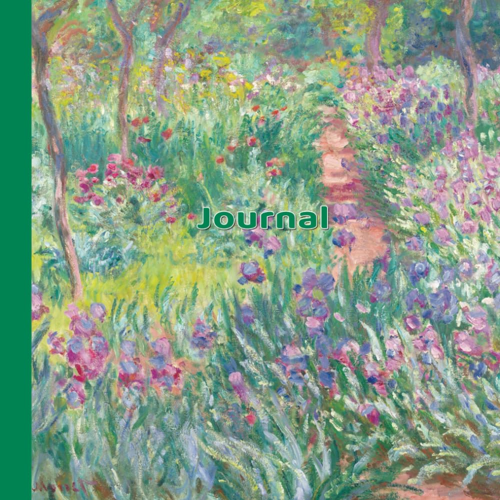 Lined Journal Notebook For Women: Wide Ruled 120 Pages 8.5 x 8.5 in | Monet Garden at Giverny | Art Aesthetic Design baixar o livro de graça