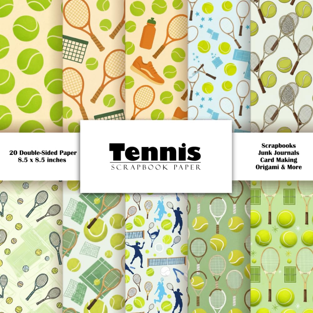 Tennis Scrapbook Paper: Double-Sided Decorative Craft Papers for Junk Journals, Wrapping, Card Making, Mixed Media & More baixar livro de graça
