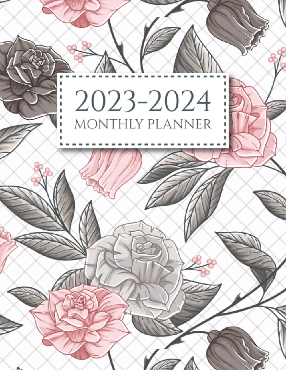 2023-2024 Monthly Planner: Two Year Calendar Schedule Organizer, January 2023 - December 2024 (24 Months) with Federal Holidays, Rose flowers cover baixar o livro de graça