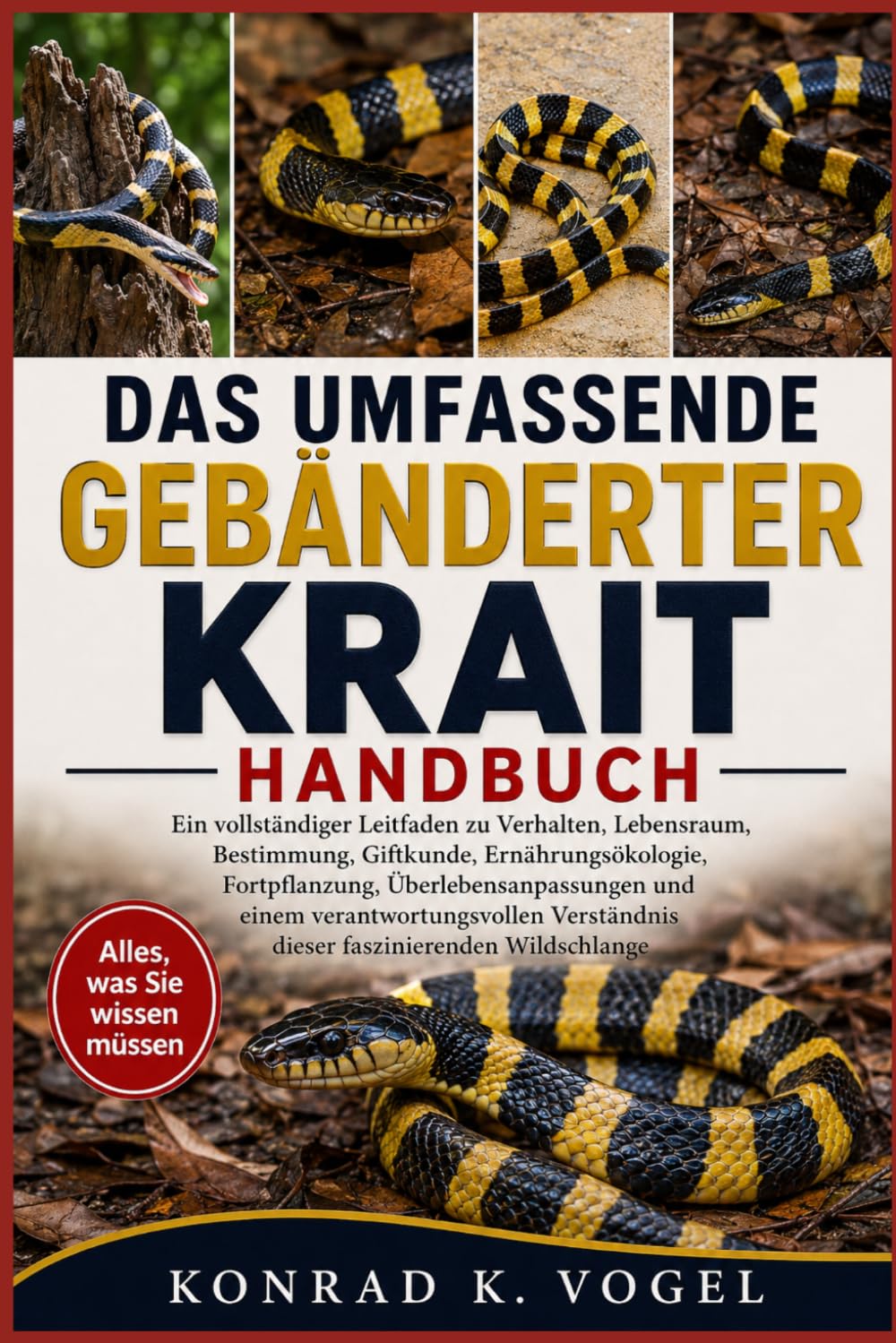 DAS UMFASSENDE GEBÄNDERTER KRAIT-HANDBUCH: Ein vollständiger Leitfaden zu Verhalten, Lebensraum, Bestimmung, Giftkunde, Ernährungsökologie,... faszinierenden Wildschlange (German Edition) baixar livro de graça