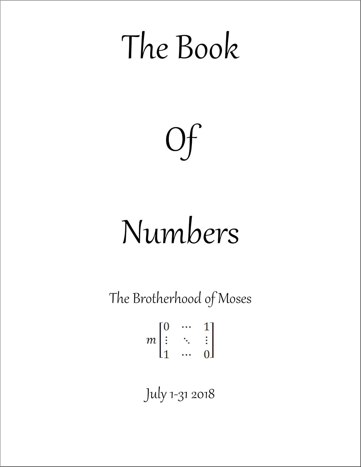ler totalmente The Book of Numbers: July 2018 (English Edition)
