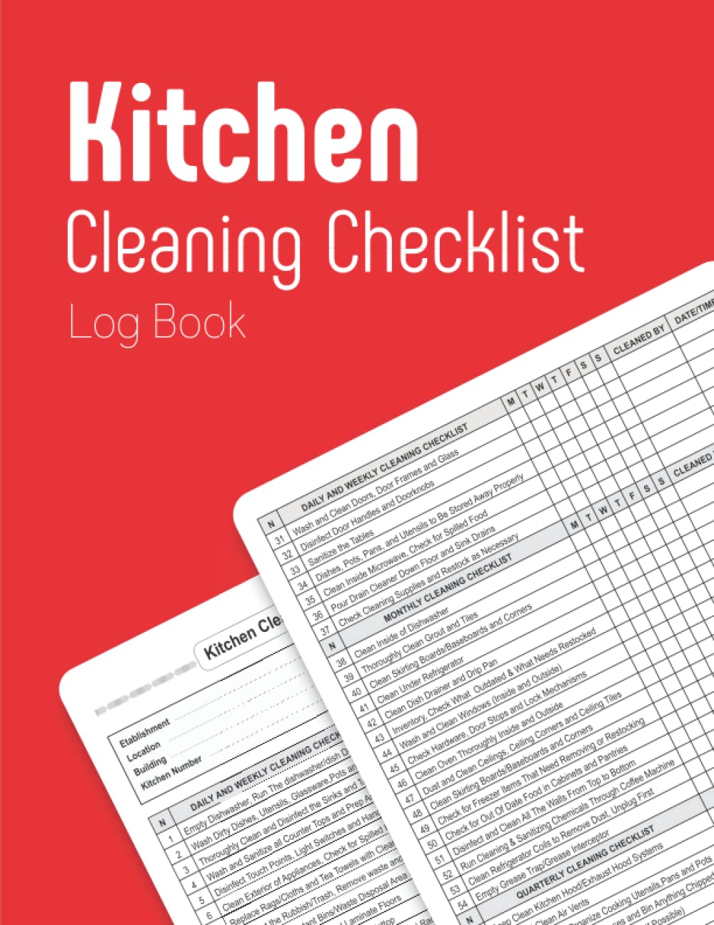 capítulo por capítulo baixar Kitchen Cleaning Checklist Log Book: Daily & Weekly Cleaning Schedule for any Commercial Kitchen or Business, for Restaurants, Cafes, Mobile Catering, Offices. Large Format A4 (8.5" x 11" Inches)