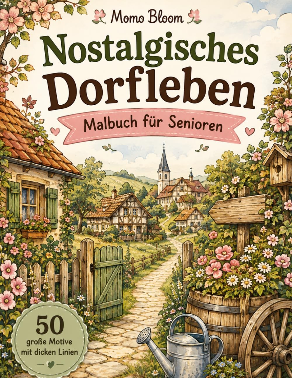 ler totalmente Nostalgisches Dorfleben Malbuch für Senioren: 50 große Motive mit dicken Linien aus Garten, Natur und Landschaft (Damals auf dem Land) (German Edition)
