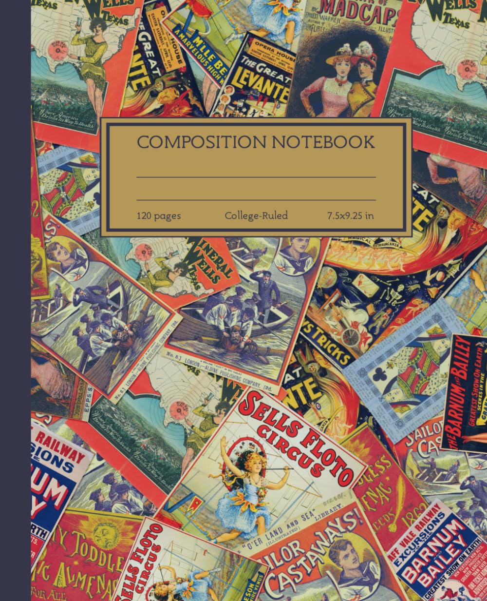 Vintage Paper Collage Composition Notebook College Ruled, Writing Journal for School, College, Work, School Supplies, Size 7.5”x9.25” Inches, 120 Pages baixar o livro de graça