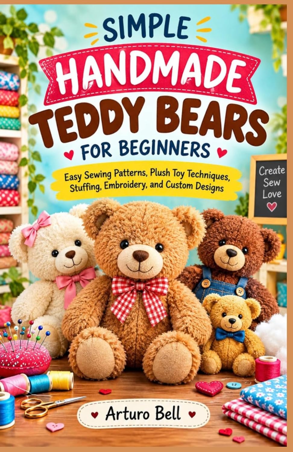 SIMPLE HANDMADE TEDDY BEARS FOR BEGINNERS: Easy Sewing Patterns, Plush Toy Techniques, Stuffing, Embroidery, and Custom Designs baixar o livro de graça