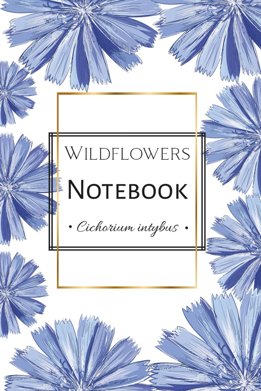 ler totalmente Wildflowers Notebook, Cichorium Intybus - Common chicory: Aesthetic Grid Journal Inspired by Nature’s Wild Beauty