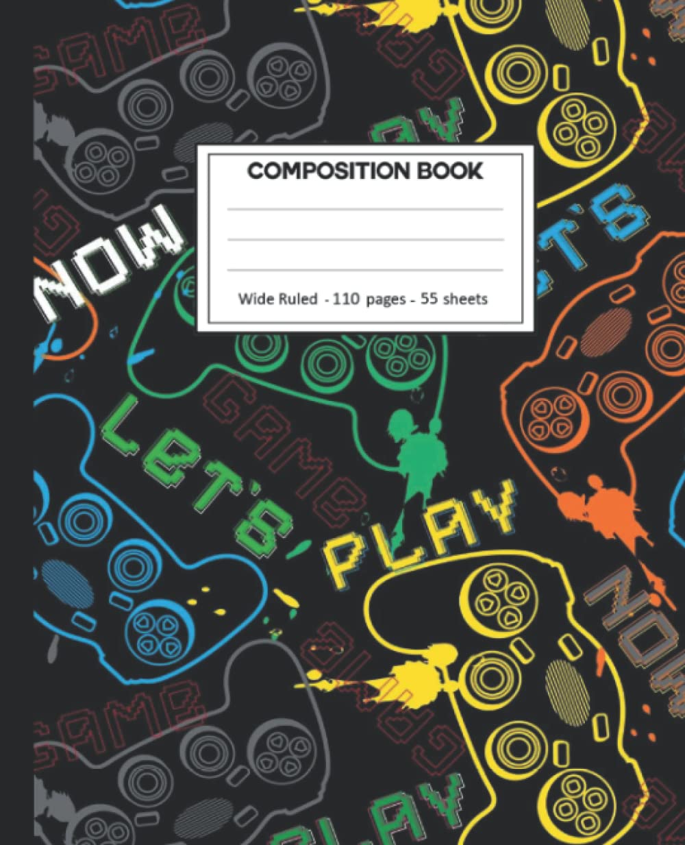 ler totalmente Composition Notebook: Video Game Wide Ruled Paper Notebook Journal size 7.25 x 9.25” for student