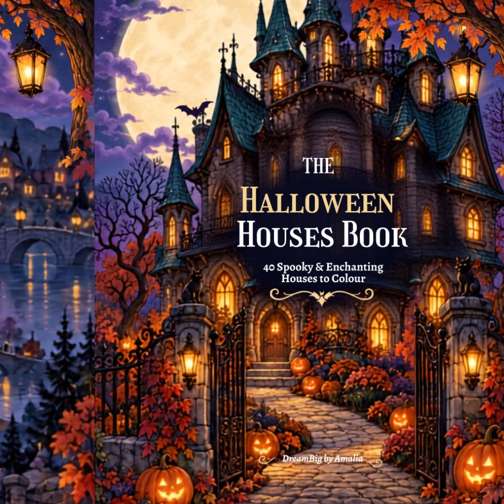The Halloween Houses Book: 40 Spooky & Enchanting Houses to Colour baixar livro de graça