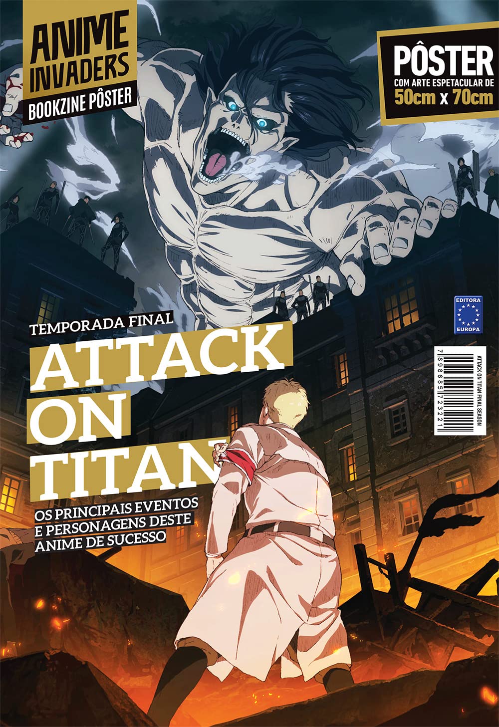ler totalmente Attack on Titan - Superpôster Anime Invaders