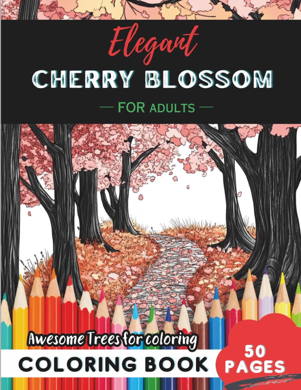 capítulo por capítulo baixar Cherry Blossom Coloring Book for Adults: 50 pages of elegant cherry blossoms for stress relief
