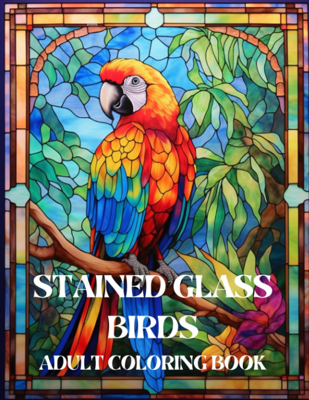 ler totalmente Stained Glass Birds: Adult Coloring Book: 60 Relaxing Designs for Stress Relief