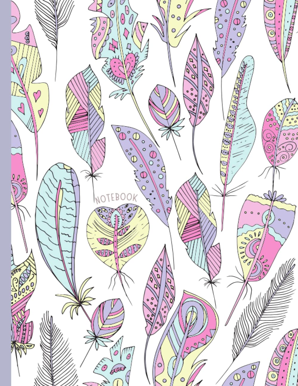 capítulo por capítulo baixar Cute Aesthetic Notebook: Beautiful Boho Feathers Notebook, Bohemian Aesthetic Notebooks, Aesthetic School Supplies, Aesthetic Notebooks & Journals for... Blue, Purple, Yellow; 200 College Ruled Pages