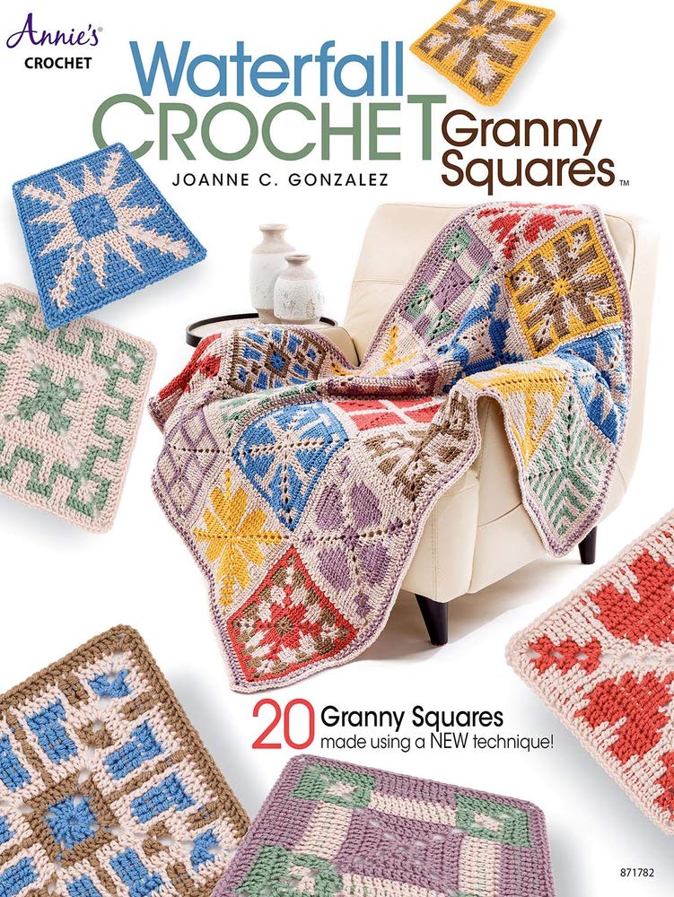 ler totalmente Waterfall Crochet Granny Squares: 20 Granny Squares Made Using a New Technique!