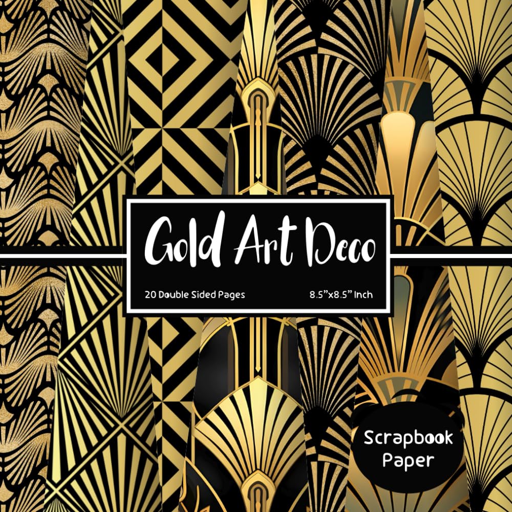 Gold Art Deco Scrapbook Paper: Double Sided Craft Paper for Gift Wrapping, Great For Craft Projects, Scrapbooking Paper, Ephemera for Junk Journaling... Golden Ornate Pattern) Paper Size 8.5" x baixar livro de graça