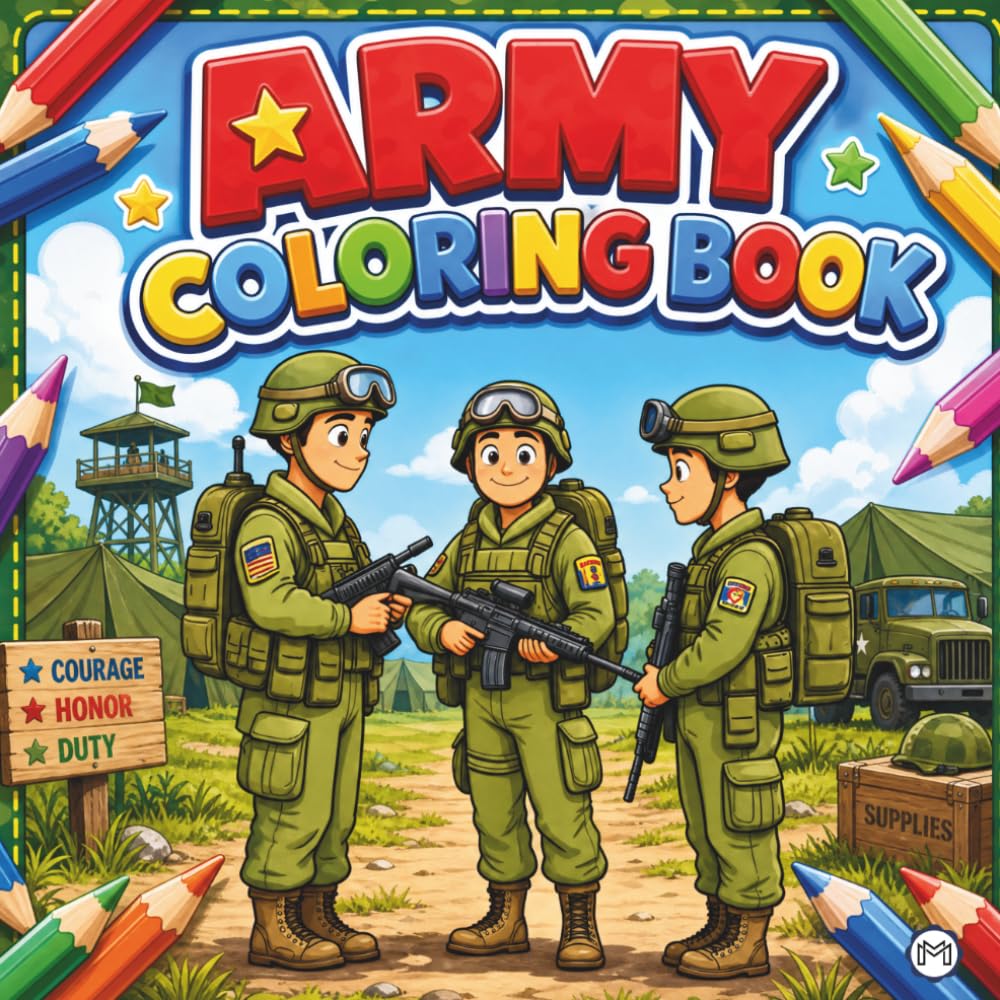 Military Army Soldier Coloring Book for Adults Kids Boys Girls Teens: Cool Military Warrior War Veteran Gift Present Army Land Forces Themed Coloring... Pages for Soldiers Cadets Veterans Students baixar livro de graça