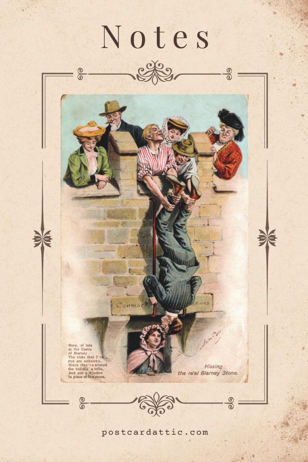Notes: Kissing the Blarney Stone Vintage Humour Postcard Notebook baixar o livro de graça