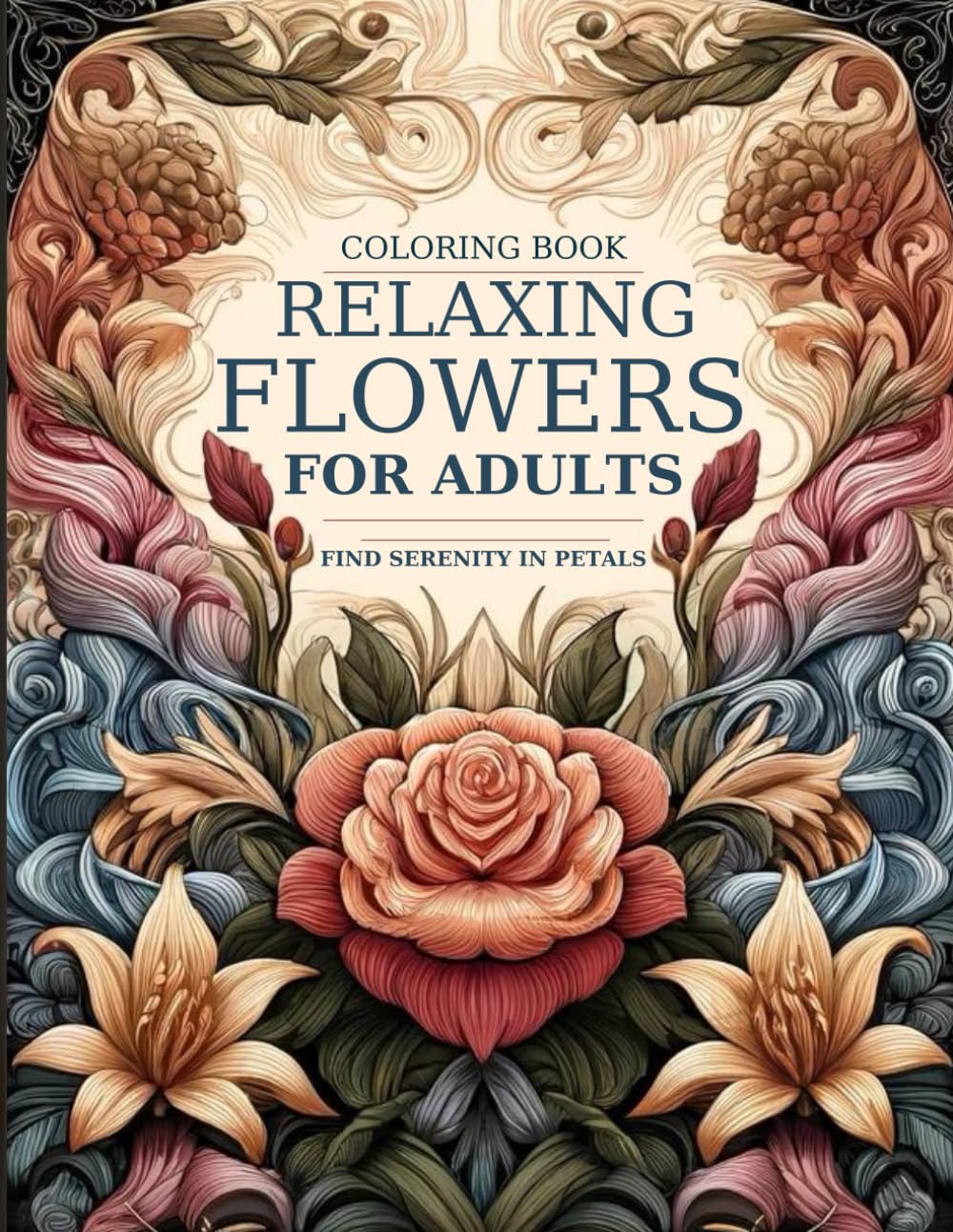 capítulo por capítulo baixar Relaxing Flowers: Find Serenity in Petals-Coloring Book For Adults (Tranquil Flowers)