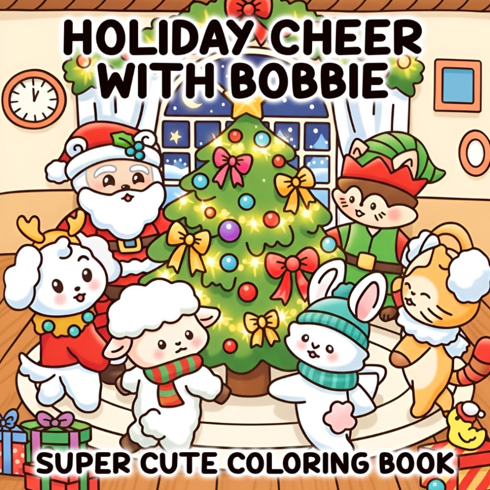 Holiday Cheer with Bobbie: Coloring Book Book for Adults and Teens Showcasing Adorable Animal Illustrations with Easy, Calming Designs for a Peaceful Coloring Experience baixar o livro de graça