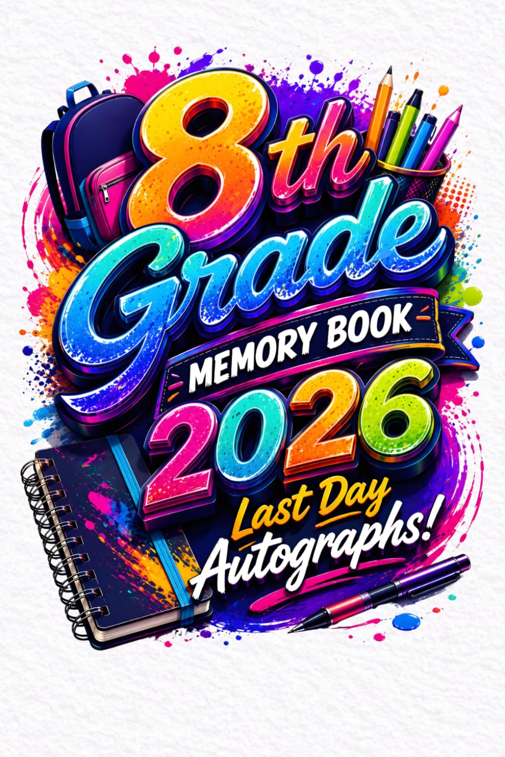 8th Grade 2026 Memory Book & Last Day Autograph Keepsake: An End of Middle School Memory Book for Capturing Friendships and Last Day Moments baixar o livro de graça