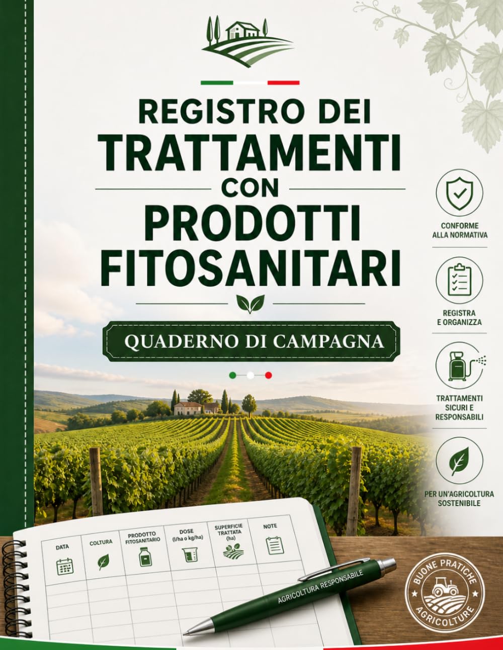 capítulo por capítulo baixar Quaderno di Campagna: Registro dei Trattamenti Fitosanitari per Aziende Agricole conforme al D.Lgs. 150/2012 – Schede Professionali per Uso Agricolo Scheda B (Italian Edition)