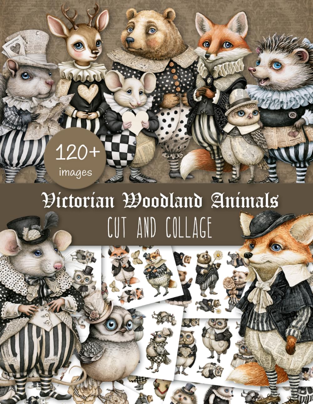 Victorian Woodland Animals. Cut and Collage: Vintage Animal Cutouts for Junk Journals, Scrapbooking and Paper Crafts baixar o livro de graça