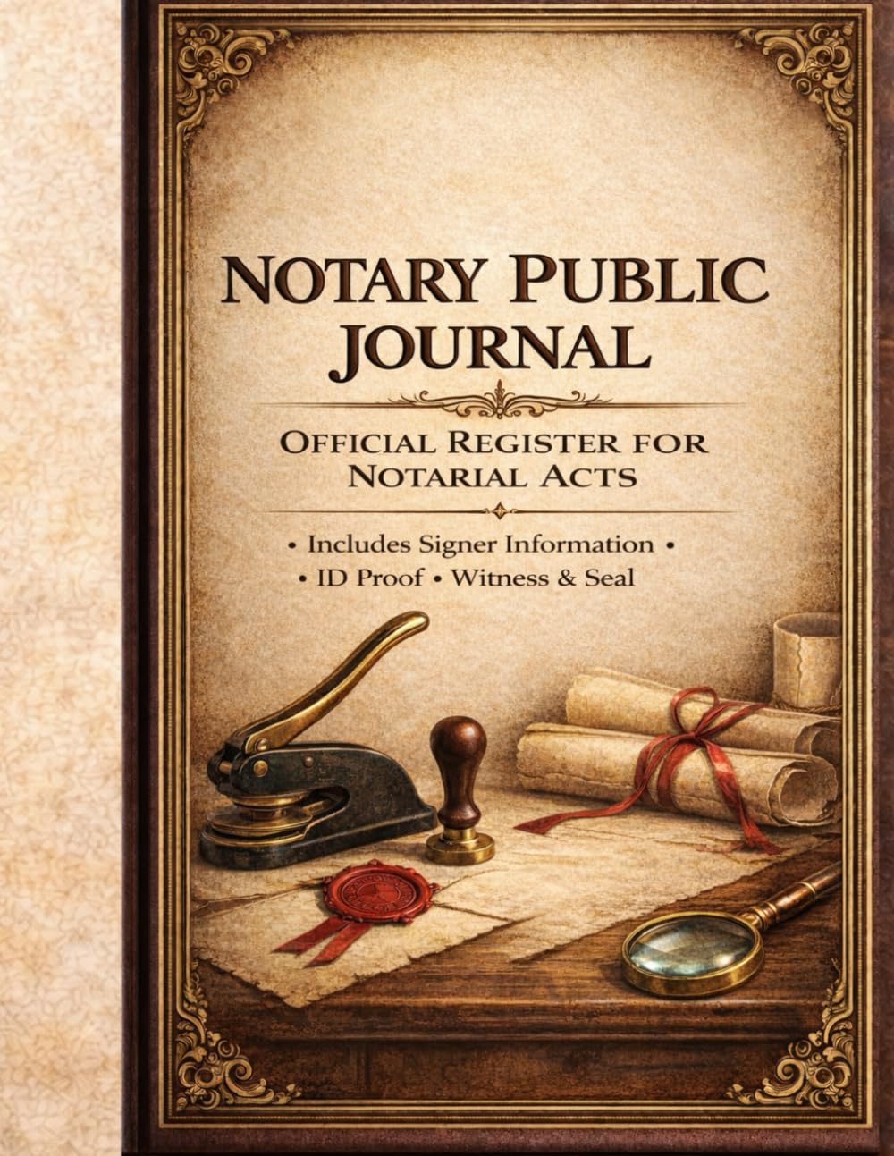 ler totalmente Notary Public Journal: Official Register for Notarial Acts – Includes Signer Information, ID Proof, Witness & Seal