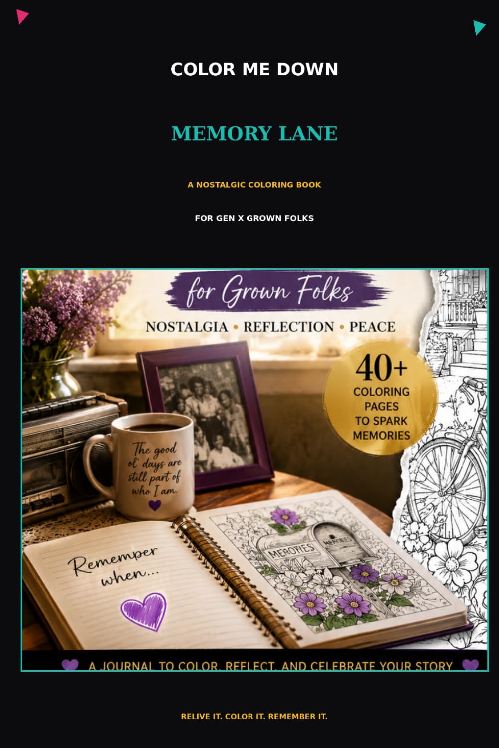 capítulo por capítulo baixar Color Me Down Memory Lane: A Coloring Book Journal for Grown Folks!