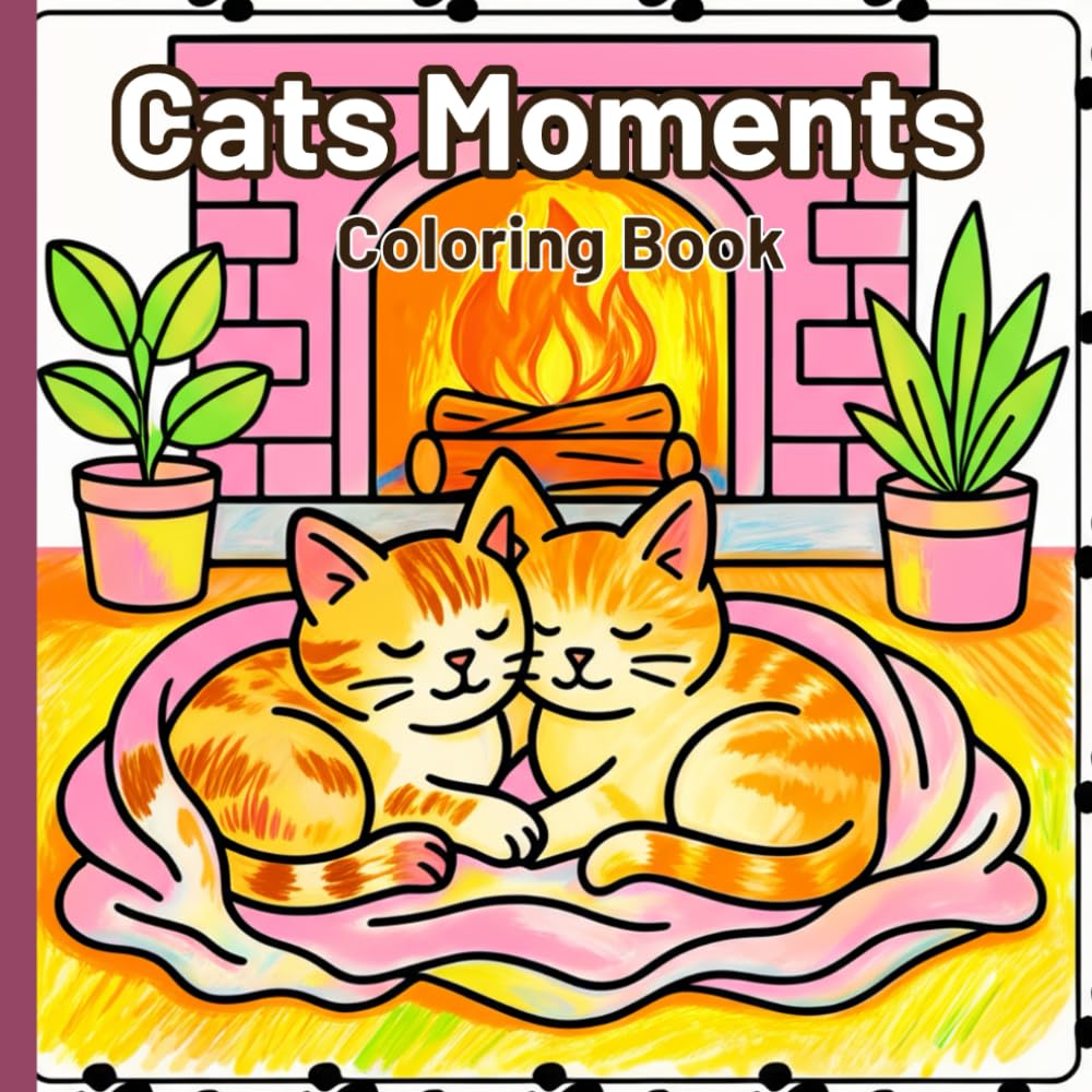 Cats Moments Coloring Book: Relaxing Feline Scenes for Stress Relief and Fun.Beautiful Cat Illustrations for Animal Lovers baixar o livro de graça