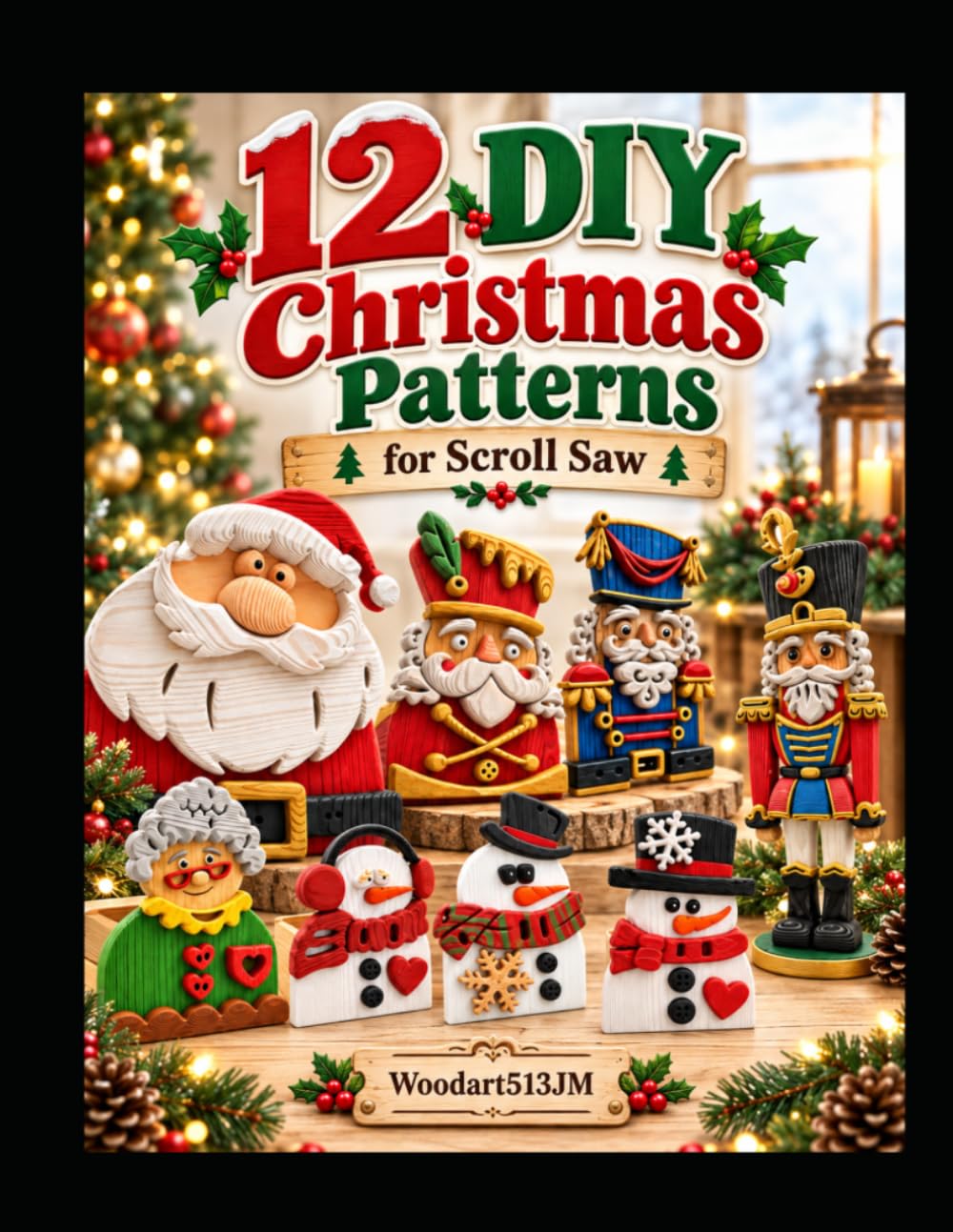 12 Christmas Woodworking Patterns – Santa Snowman Nutcracker Reindeer Scroll Saw Plans: no1 baixar livro de graça