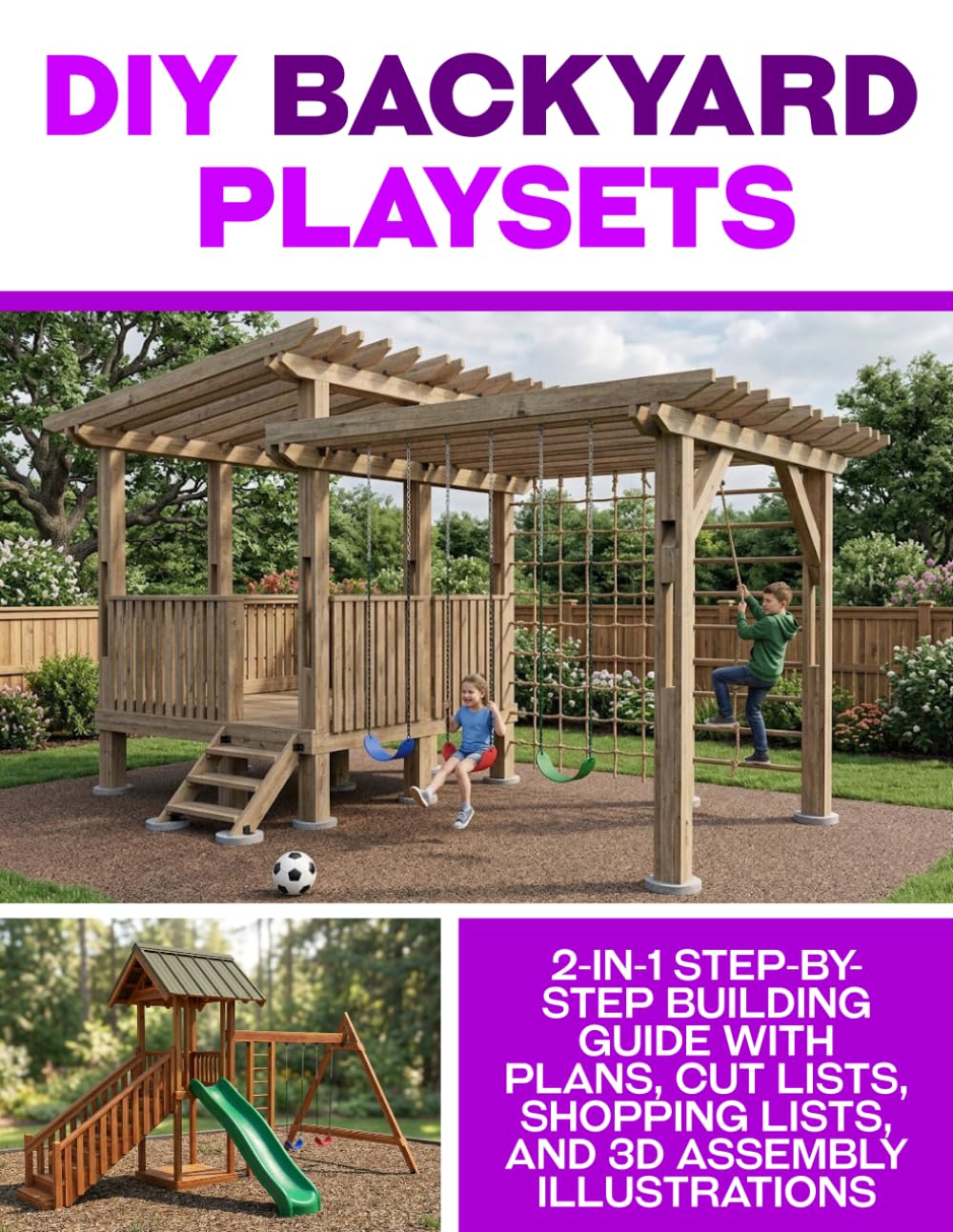 capítulo por capítulo baixar DIY Backyard Playsets: 2-in-1 Step-by-Step DIY Building Guide with Plans, Material Lists, Cut Lists, and 3D Assembly Illustrations