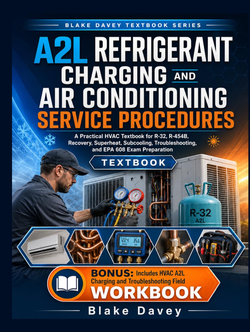 A2L REFRIGERANT CHARGING AND AIR CONDITIONING SERVICE PROCEDURES: A Practical HVAC Textbook for R-32, R-454B, Recovery, Superheat, Subcooling, Troubleshooting, and EPA 608 Exam Preparation baixar livro de graça
