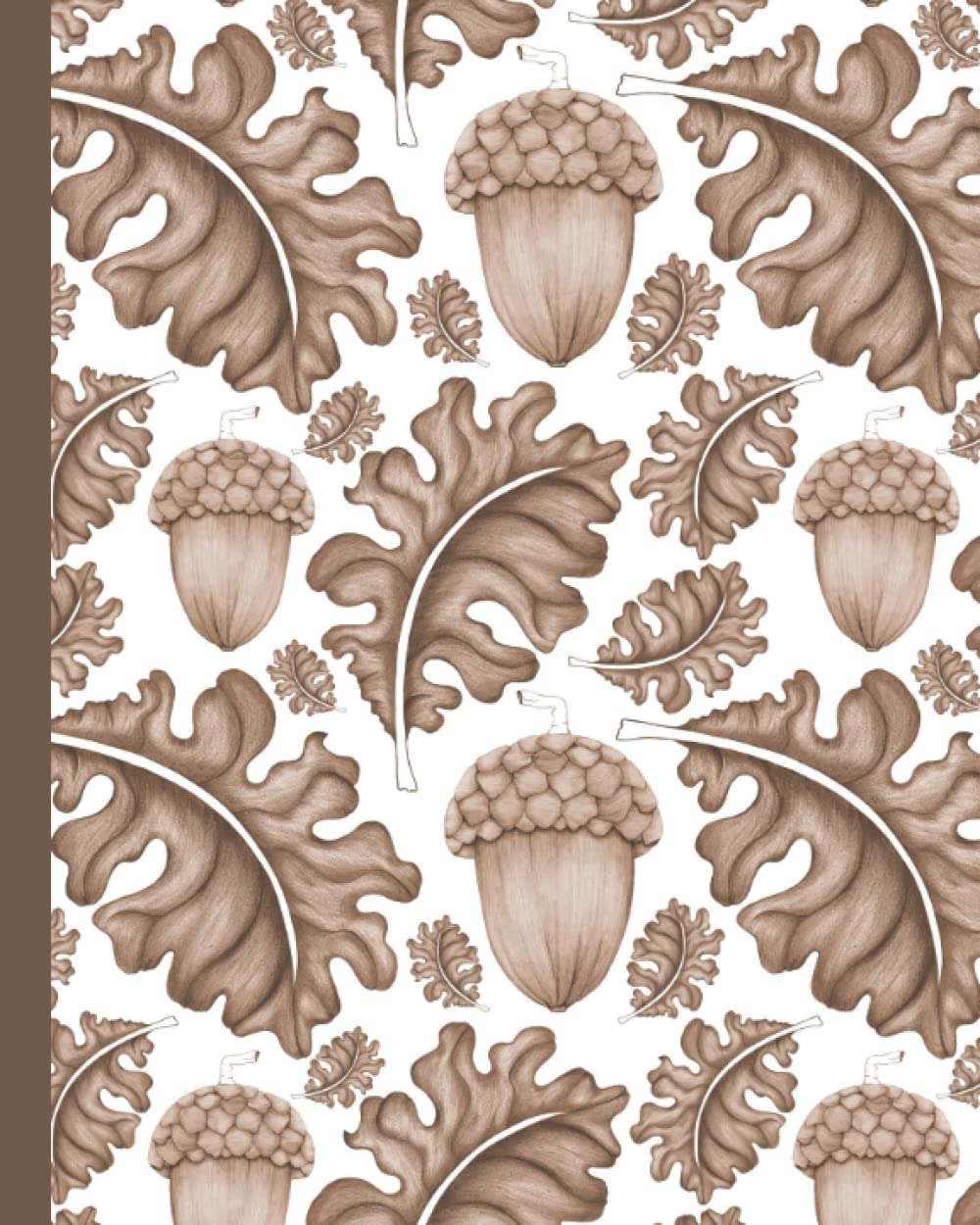 Vintage Brown Acorns and Oak Leaves Notebook: Lined Composition Book, Journal, Diary, Workbook, Notepad for Students, Children, Adults, Wide Ruled, 120 pages baixar o livro de graça
