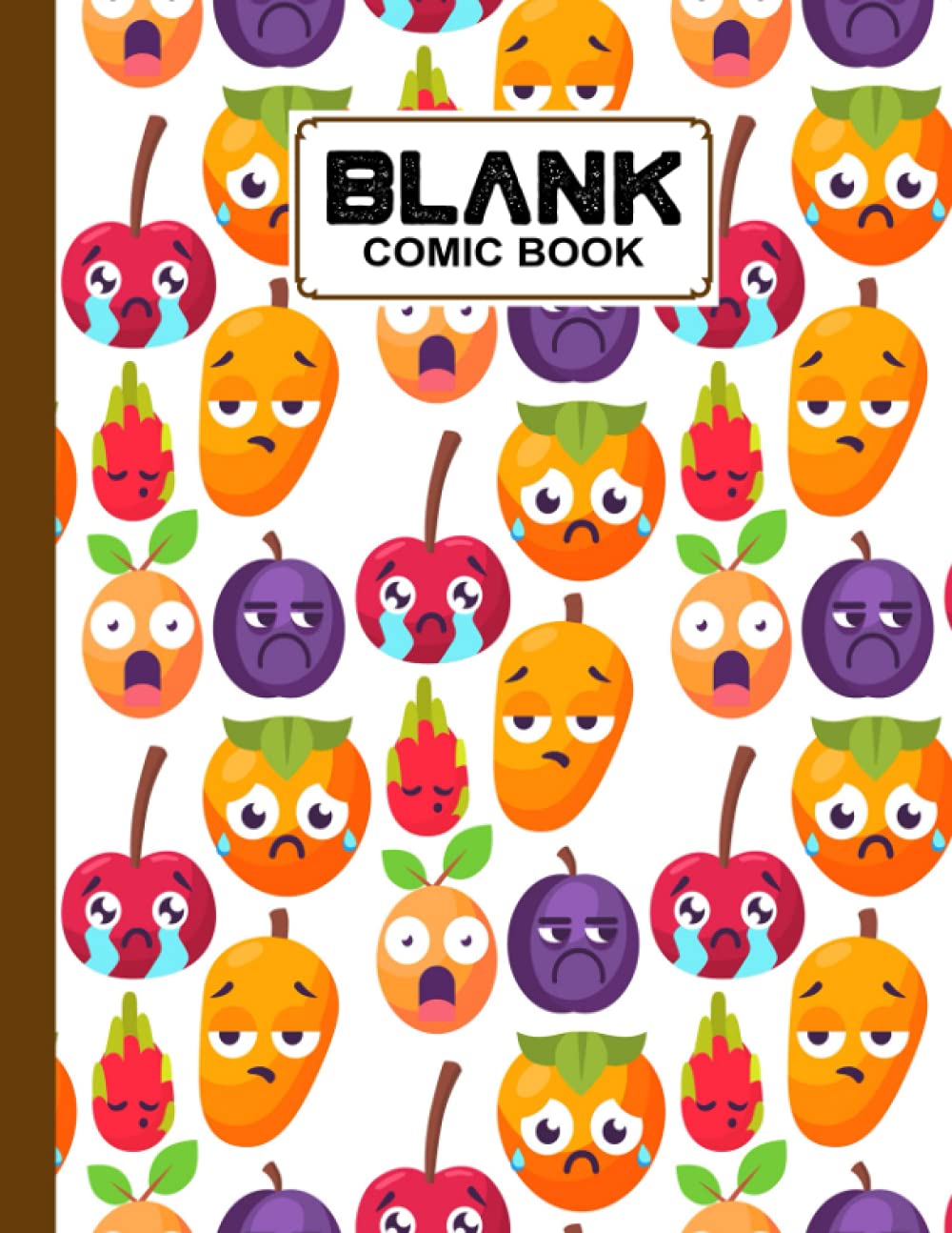 ler totalmente Blank Comic Book: Premium Fruit Faces Cover Blank Comic Book, Create Your Own Story, Journal, Notebook, Sketchbook for Kids and Adults, 120 Pages - Size 8.5" x 11" Notebook by Klaus Berg