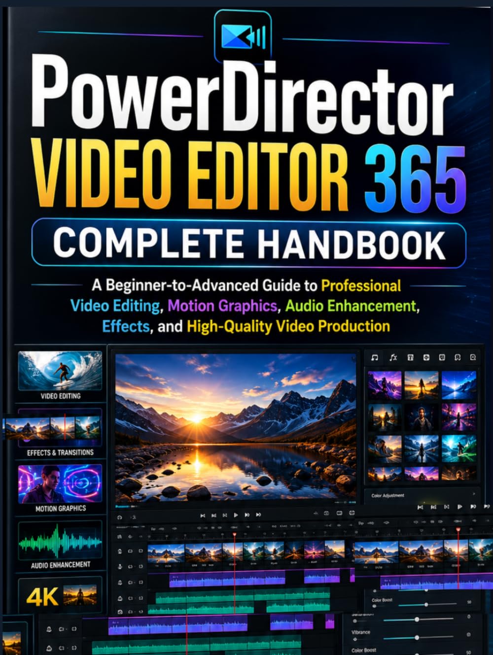 ler totalmente PowerDirector 365 Video Editor Complete Handbook: A Beginner-to-Advanced Guide to Professional Video Editing, Motion Graphics, Audio Enhancement, Effects, and High-Quality Video Production
