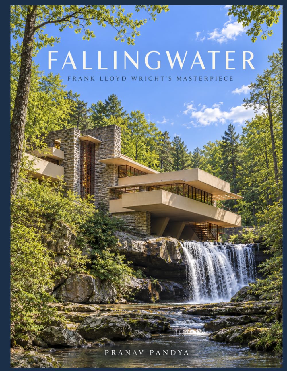 FALLINGWATER Frank Lloyd Wright’s Masterpiece: Oversized 8.25 x 11 Coffee Table Book with 42 full-page, full color Visual Plates