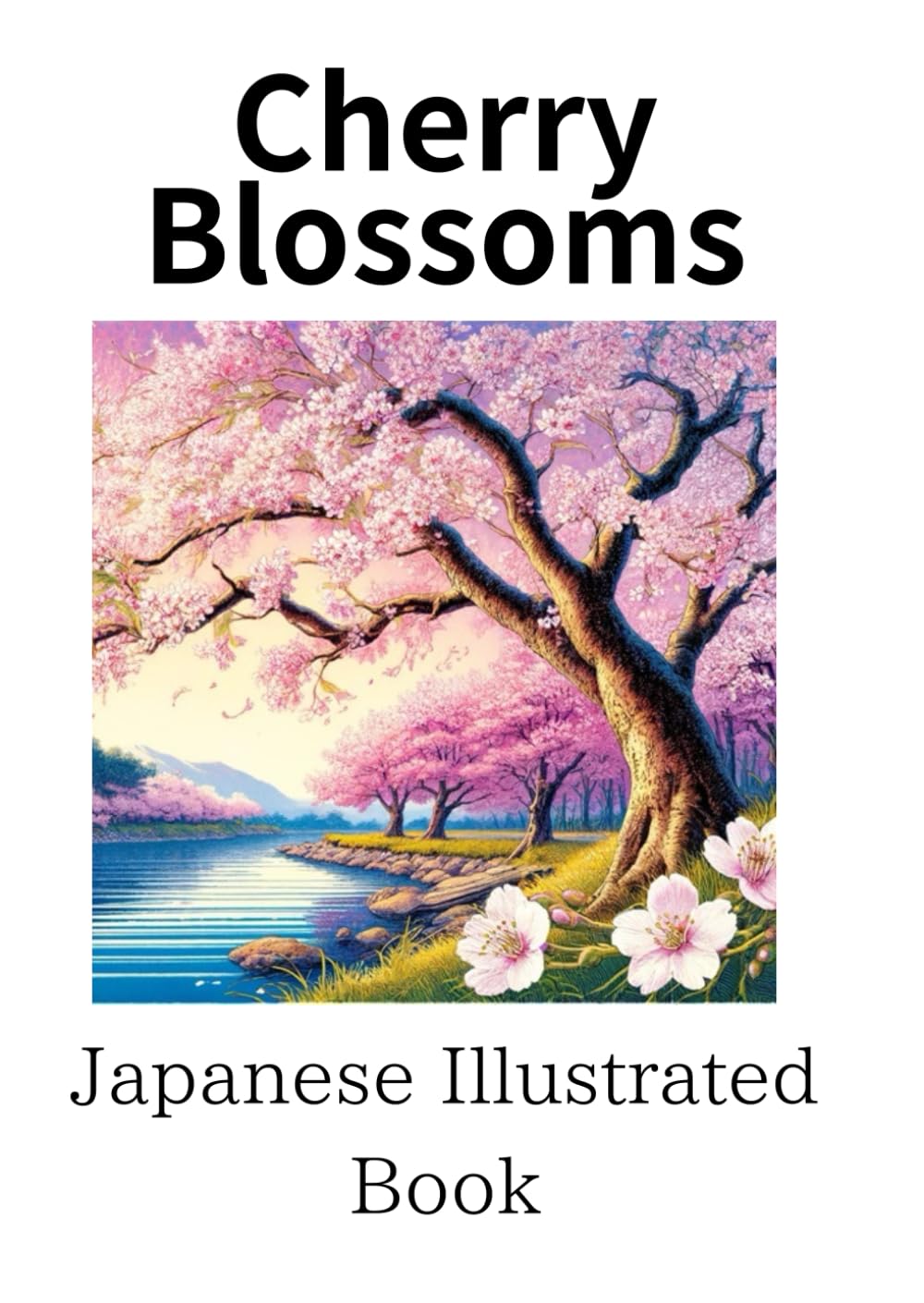 Cherry Blossom Illustration Book: Decorate the scenery and beautiful design of Japan's famous cherry blossoms where you can relax