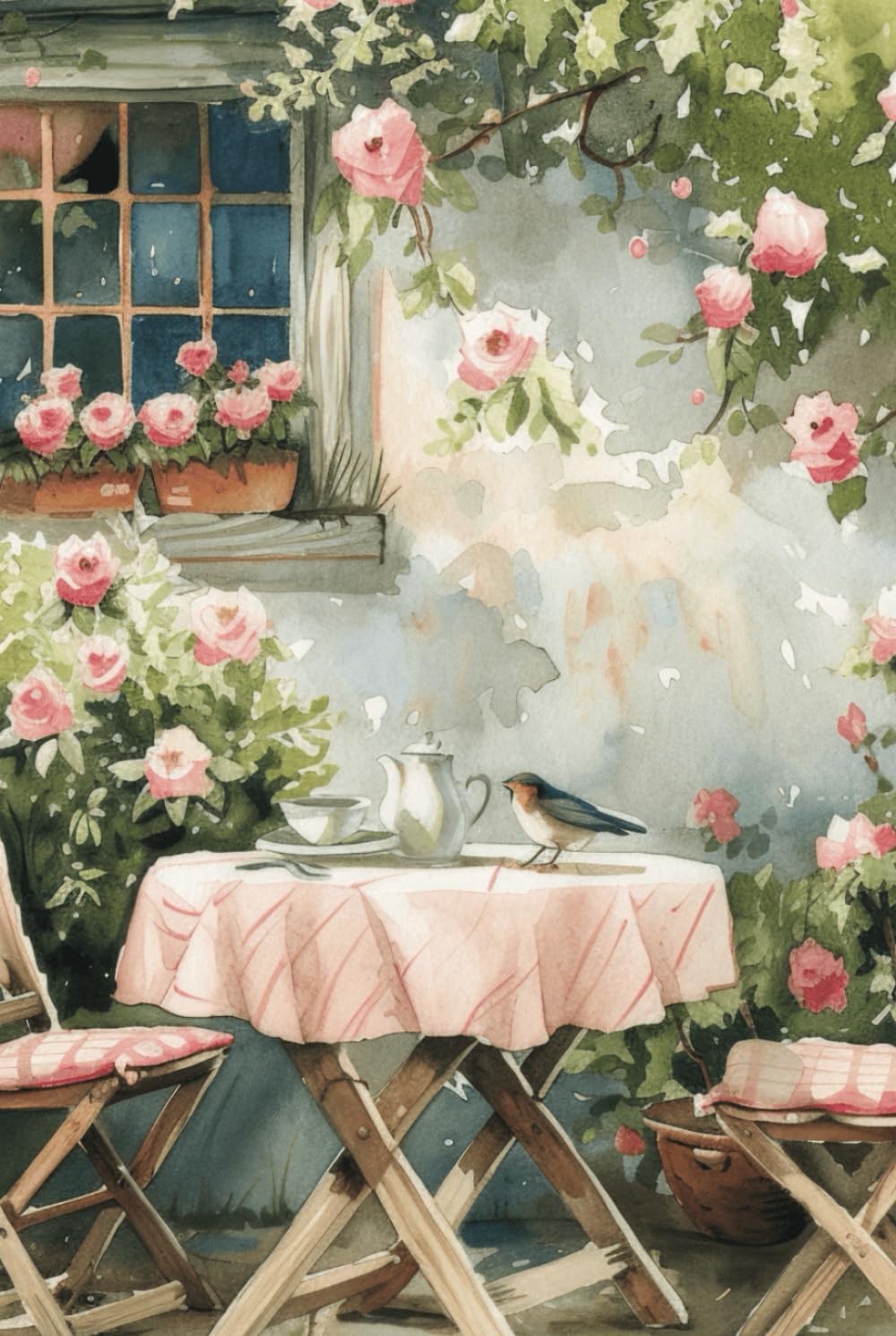 Tea with Mrs Robin: A5|200 lined pages with left-hand margins notebook|fully bound|Spring Garden design| 3 of 3 in range baixar livro de graça