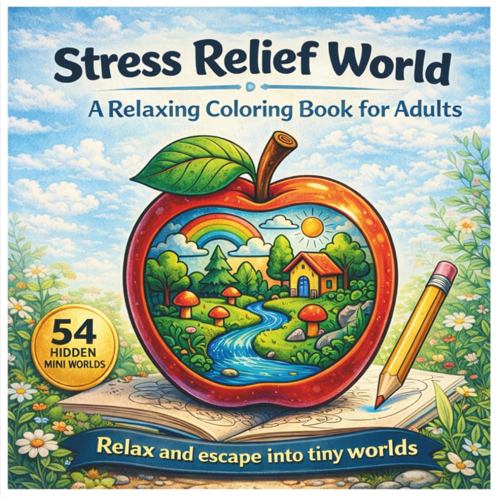 Stress Relief Worlds: Adult Coloring Book of Miniature Zen Scenes Hidden inside Fruits, Vegetables & Everyday Objects-Relaxing Mindful Art for Stress Relief baixar o livro de graça