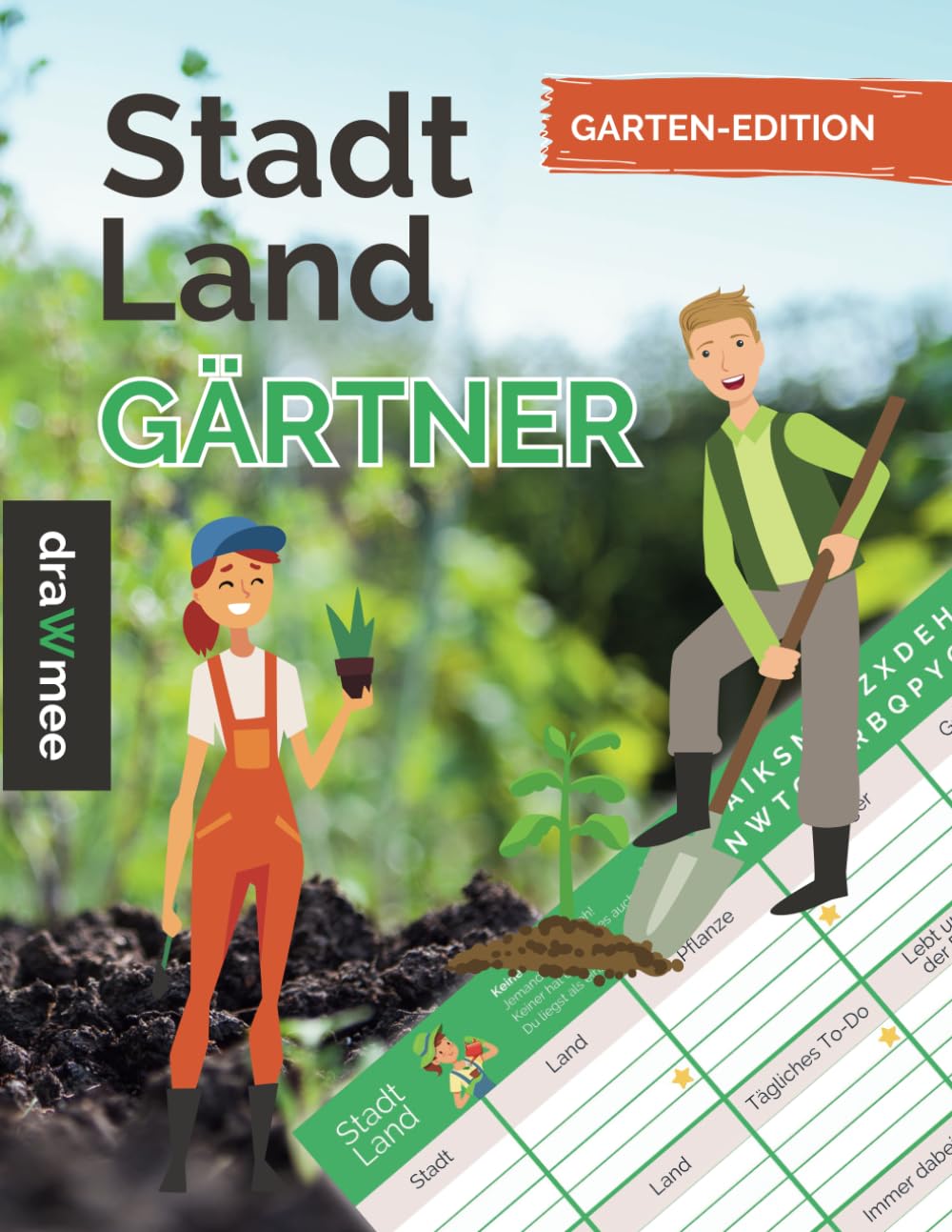 Stadt Land Gärtner - Quiz Geschenk für alle, die gerne im Garten arbeiten: Spielblock mit 35 Blatt Din-A4 (Seiten zum Ausschneiden) (German Edition) baixar o livro de graça