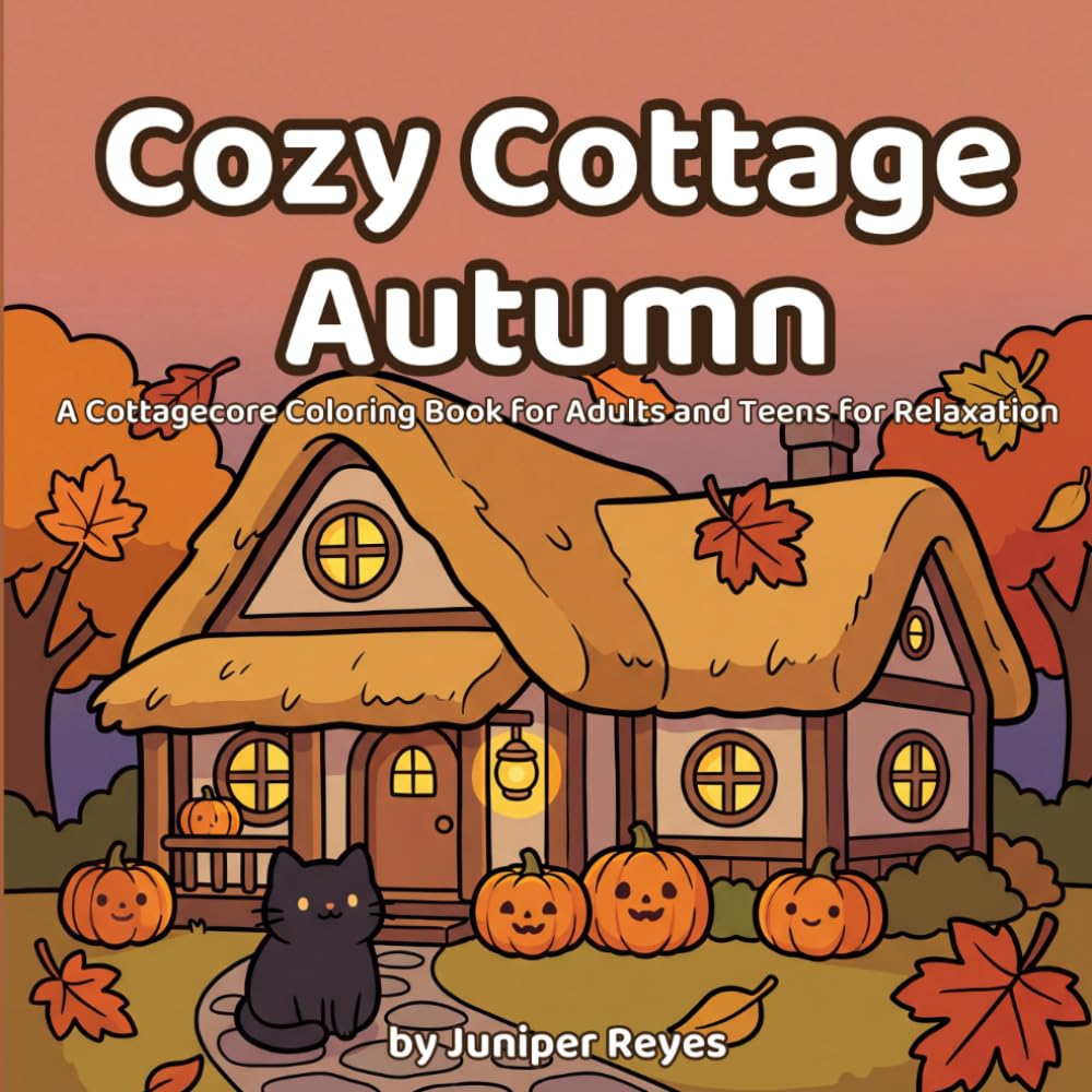Cozy Cottage Autumn: A Cottagecore Coloring Book for Adults and Teens for Relaxation baixar livro de graça