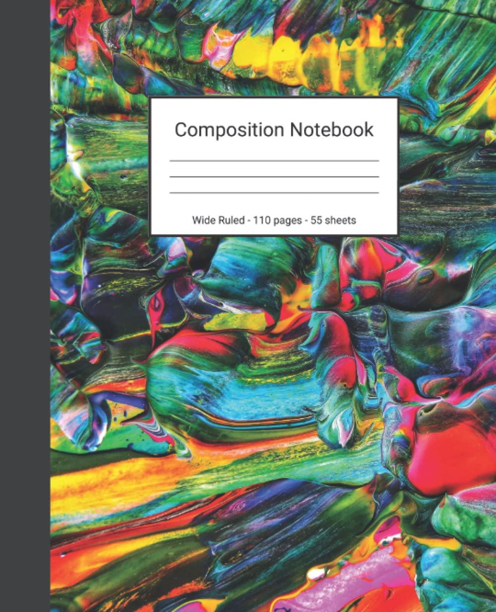 Composition Notebook: Wide Ruled Paper Notebook Journal - Yellow Green And Red Abstract Painting - Blank Wide Lined Workbook baixar livro de graça