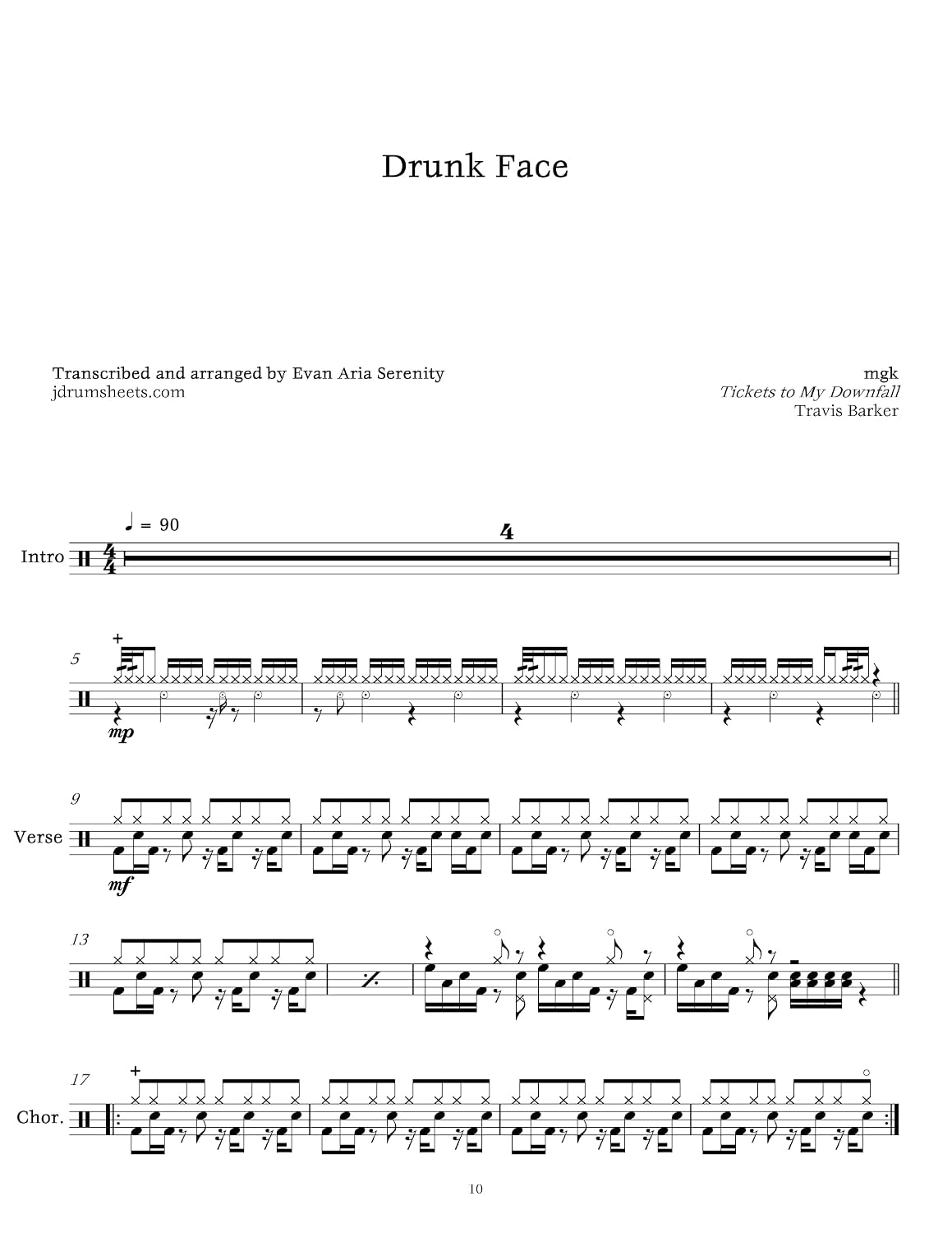 mgk (Machine Gun Kelly) - Drunk Face: Drum Sheet Music (JDS: mgk (Machine Gun Kelly) Drum Sheet Music) (English Edition) baixar o livro de graça