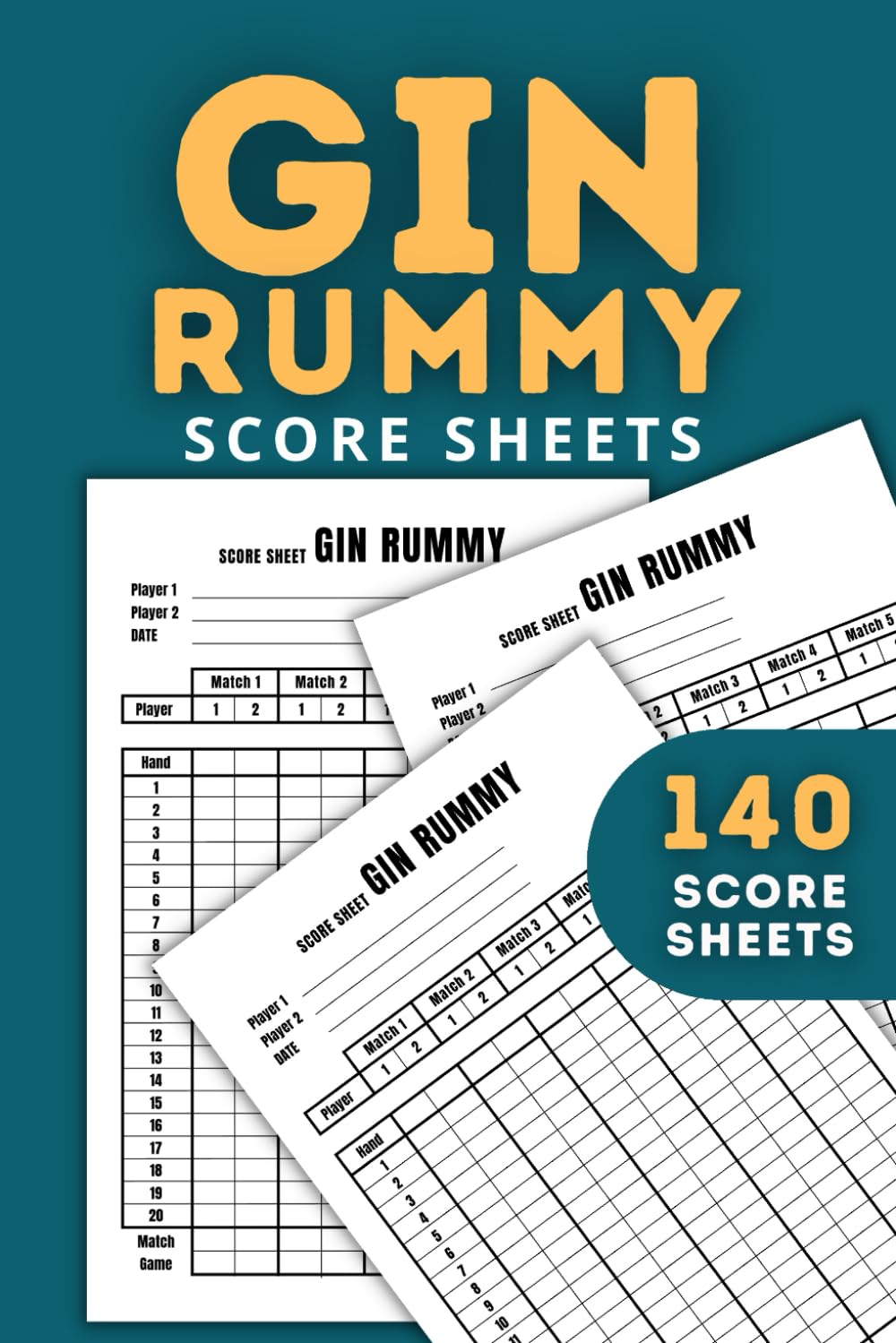 Gin Rummy Score Sheets: 140 Score Pads for Gin Rummy Card Game | Scoring Notebook | Gin Rummy Score Keeper baixar livro de graça