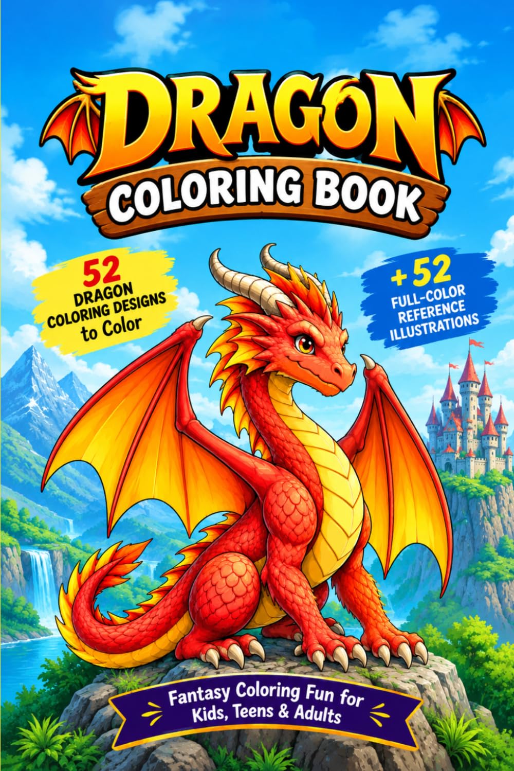 Dragon Coloring Book: 52 Magical Dragons to Color with 52 Full-Color Reference Illustrations - Fantasy Coloring Fun for Kids, Teens & Adults baixar o livro de graça