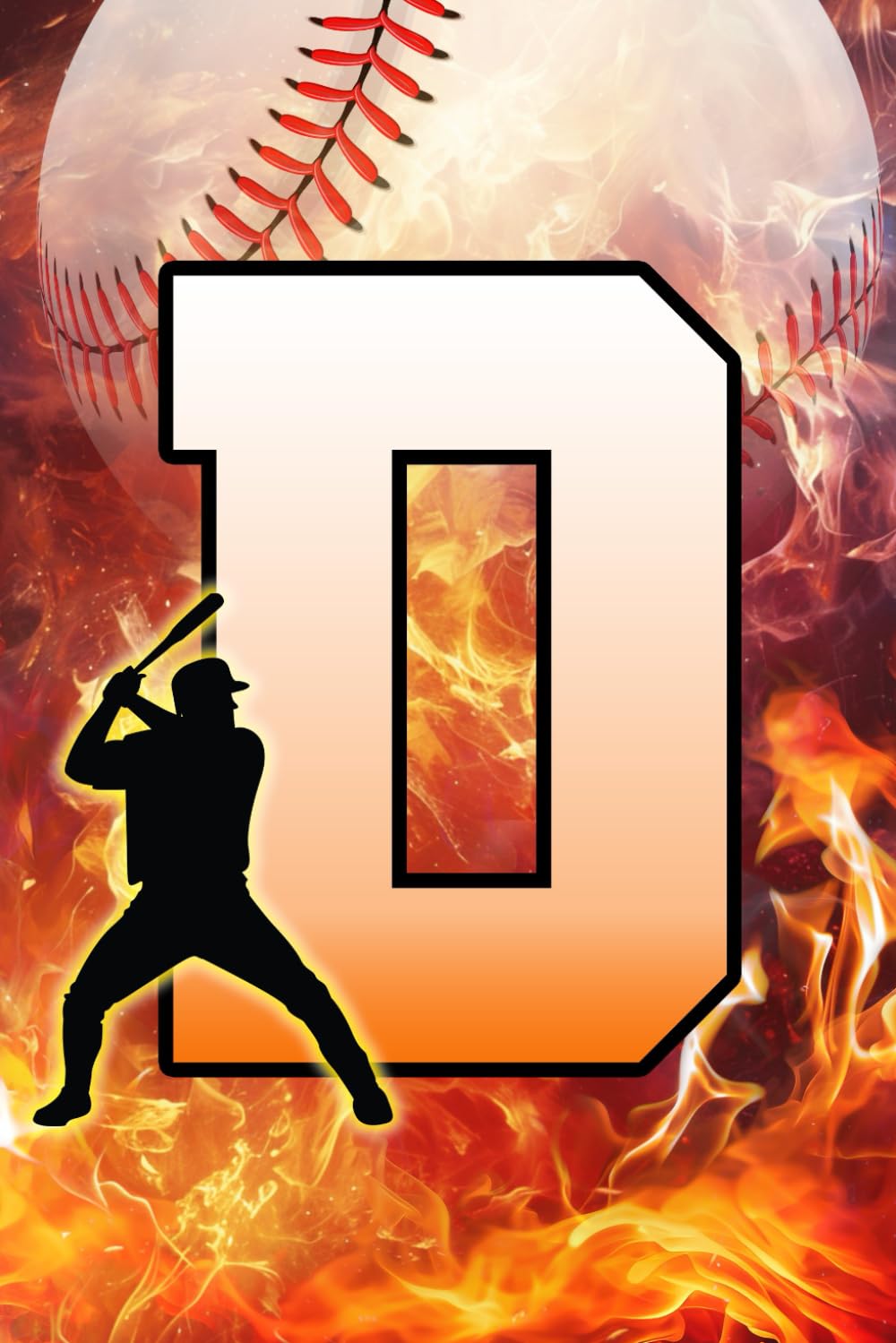 D: Letter "D" Initial Baseball Player and Fire Flames Personalized Name Monogram Notebook - College-Ruled Personal Journal, Writing Pad, or Diary for Football Fans - 110 Pages, 6x9 baixar o livro de graça