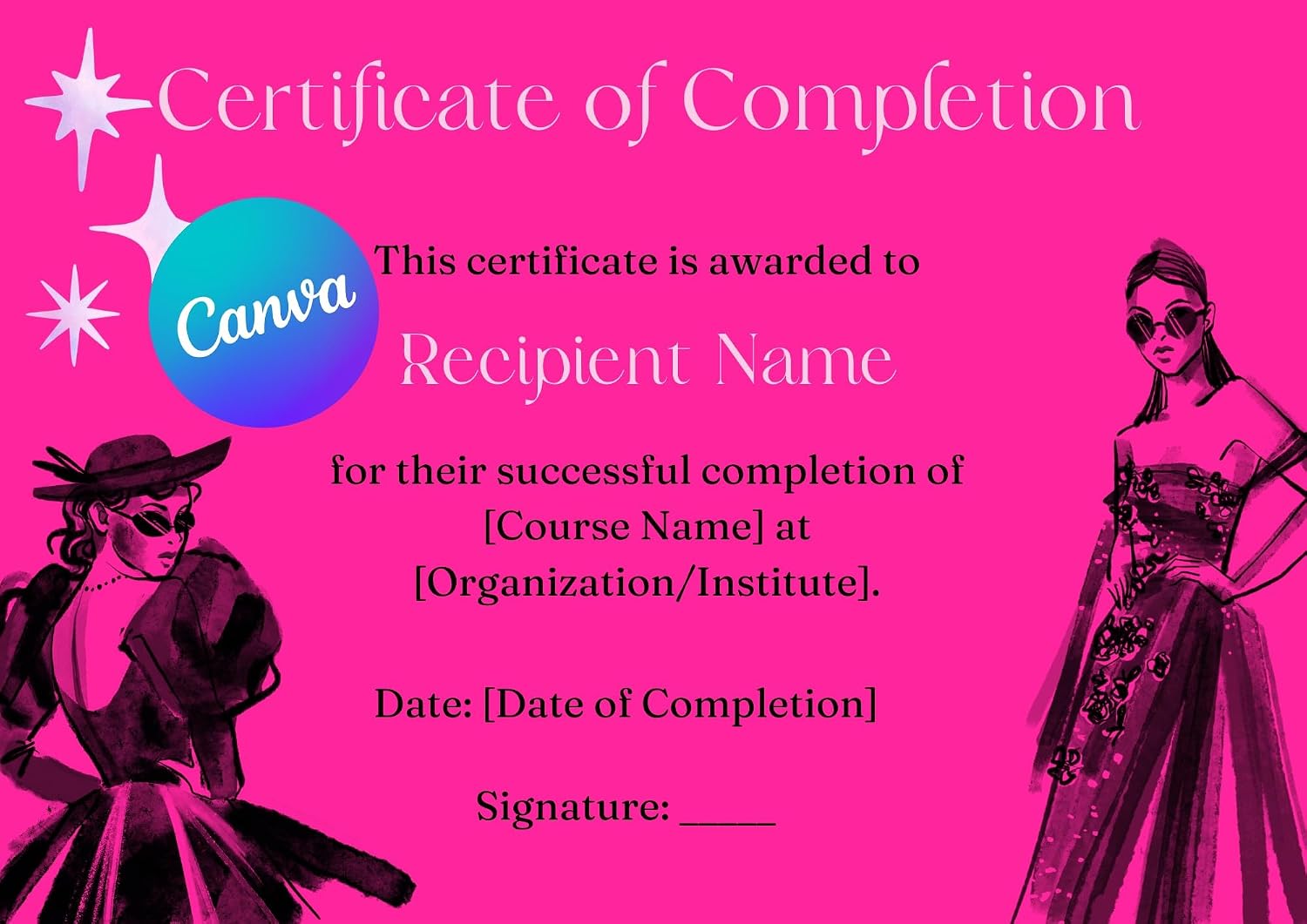 ler totalmente A4-Sized Editable Fashion-Themed Canva Certificate Template: Creative Design Template for Both Sharing Digitally and Printing (Certificate Templates (Canva)) (English Edition)
